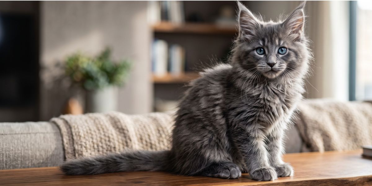 Blue Maine Coon Kitten: Complete Guide to Blue-Eyed, Blue Smoke, and Russian Blue Maine Coon Mix Kittens